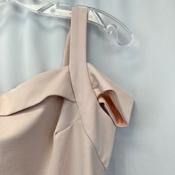 Sami & Dani Womens Sheath Dress Pink Blush Stretch Square Neck Cold Shoulder 6 - Picture 4 of 11